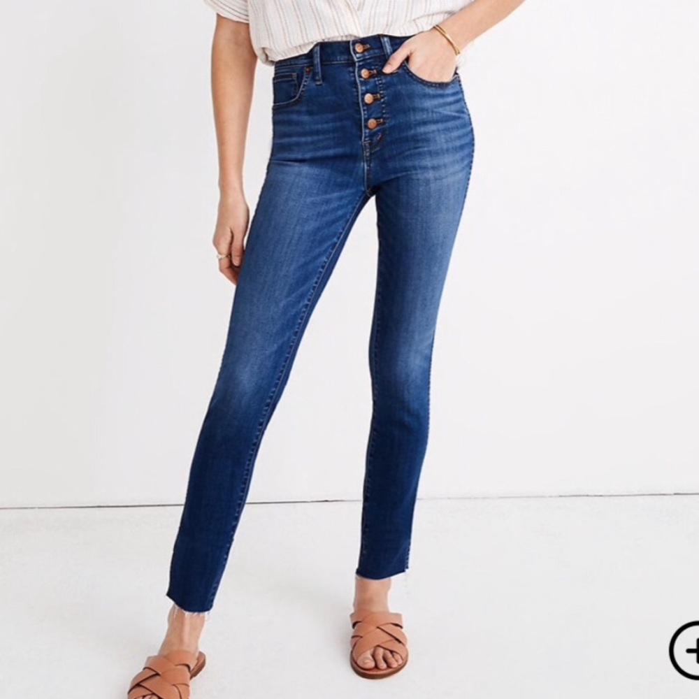 Madewell 10” High Rose Skinny Crop